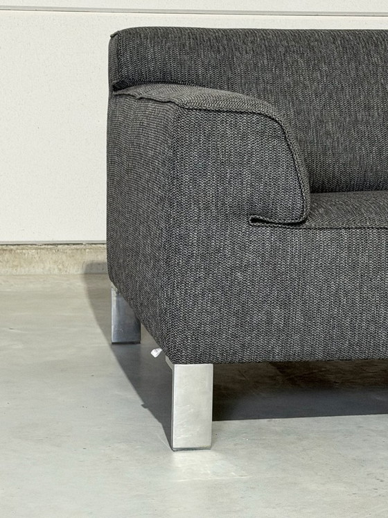 Pode Edit loveseat - grey - as good as new, Textile, Leather, Modern (photo 2 of 8)