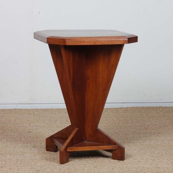 Image 1 of Tavolino/comodino in legno in stile Art Déco, 1930