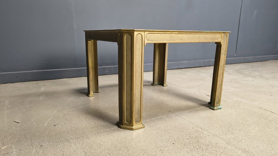 Image 1 of Brutalistische bijzettafels van gegoten brons uit de jaren 70 van Peter van Heeck
