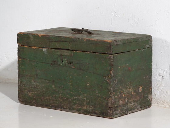 Antieke groene kist (ca. 1920) #74 – Ladekasten, Rustic (photo 18 of 28)