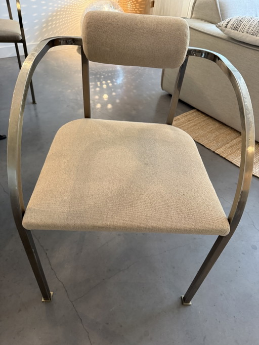 Set Van 6 Vintage Chromen Armstoelen – Jaren 70 – eetkamerstoelen (photo 2 of 5)