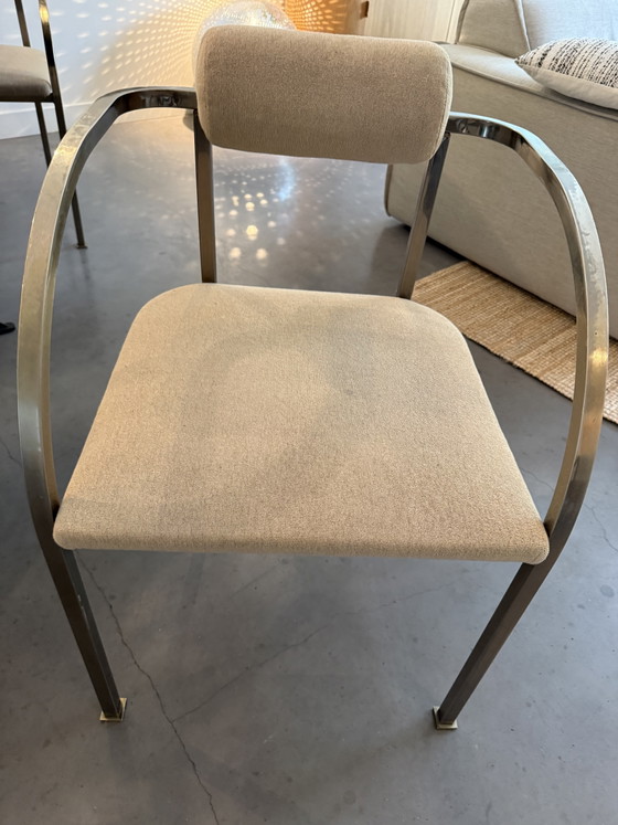 Set Van 6 Vintage Chromen Armstoelen – Jaren 70 – Eetkamerstoelen (photo 2 of 5)