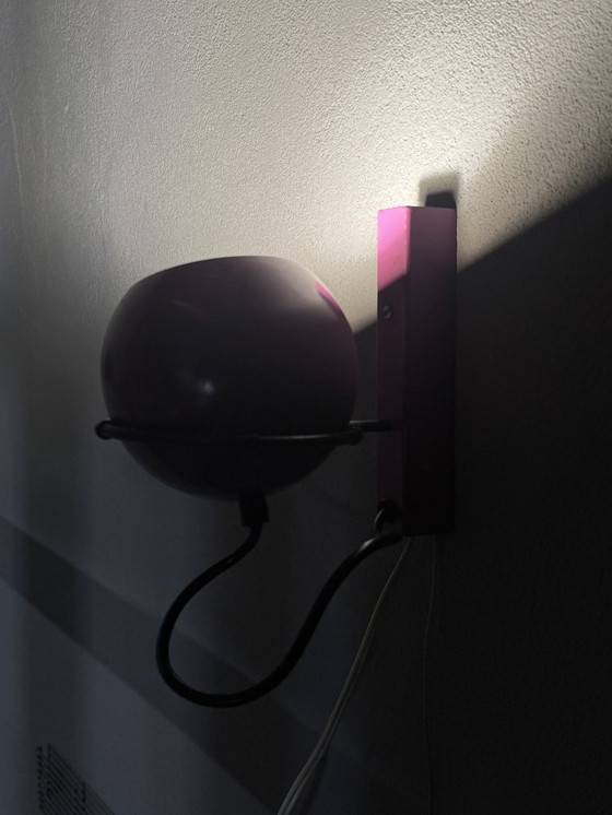 Image 1 of Purple wall lamp in retro Gepo style