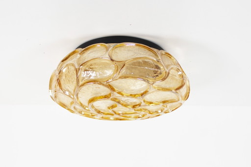1x grande lampada da incasso in vetro ambrato (27 cm)