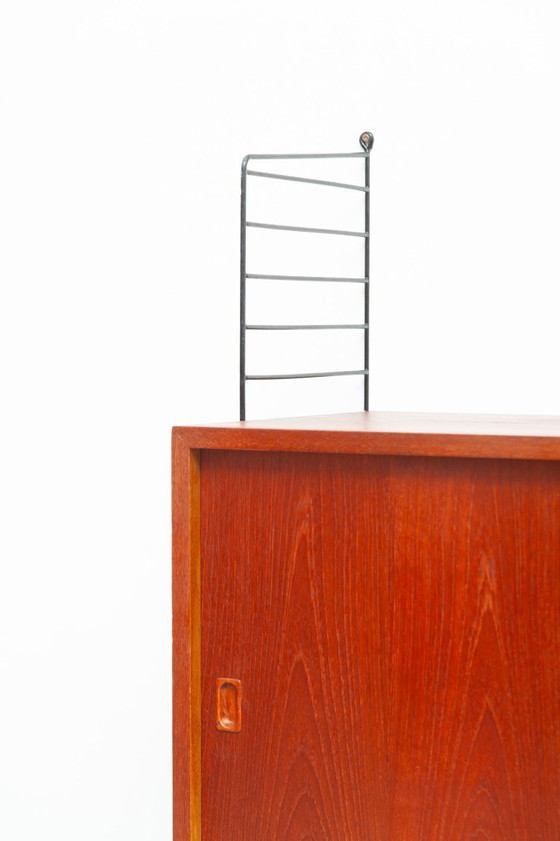 Image 1 of String teak wall sideboard by Kajsa & Nisse Strinning, 1950s