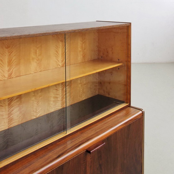 Image 1 of Mid-Century Highboard van Hubert Nepožitek & Bohumil Landsman, Vintage jaren 1960, volledig gerestaureerd