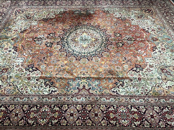 Image 1 of Tappeto persiano antico XXL 4x3m annodato a mano autentico tappeto orientale SAROUGH