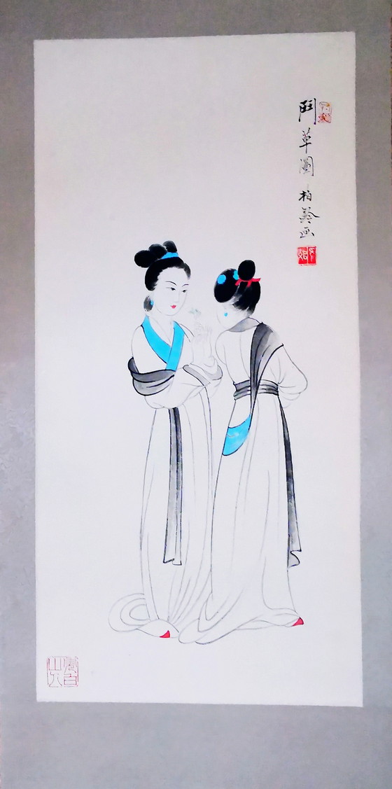 Image 1 of Chang Dai Chien, Schilderij op Zijde/papier-rol