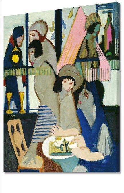 Image 1 of Ernst Kirchner ---El Café (sobre lienzo)