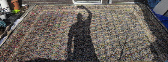 Image 1 of Antiker Kerman Kirman 370x270cm handgeknüpft Premium Qualität Meisterwerk persischer Handwerkskunst  Perserteppich Orientteppich