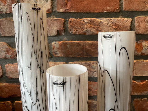 Ensemble de 3 lampes Herstal Denmark tube design