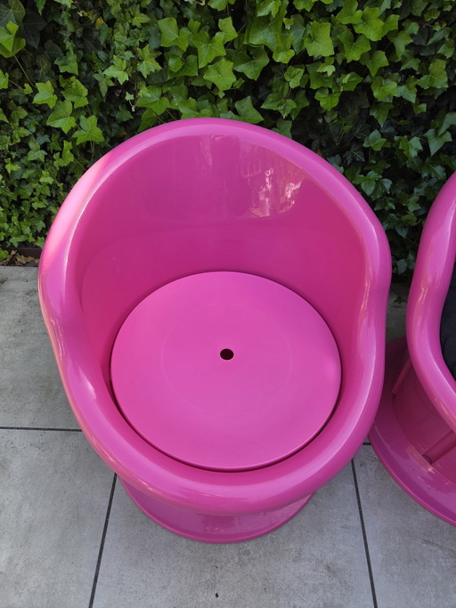2x IKEA Popptorp chairs / pink