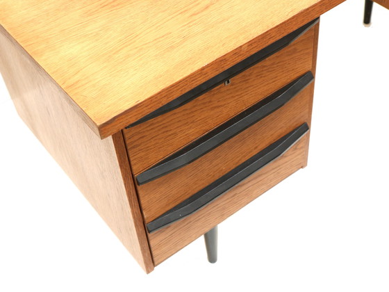 Image 1 of Vintage desk with six drawers on elegant legs