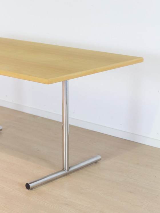 Image 1 of Dining Table – Oak/Chrome