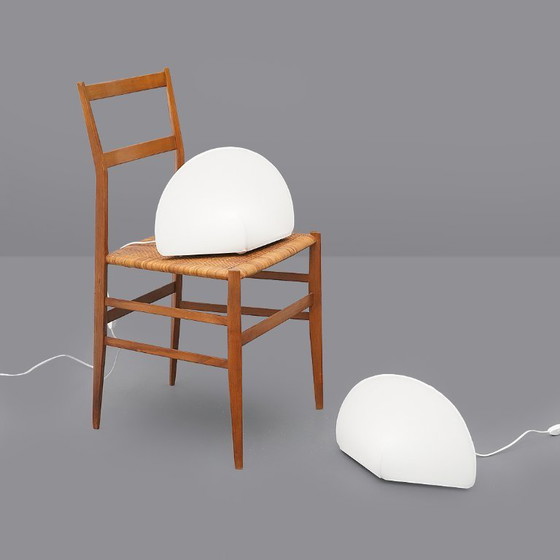 Image 1 of Pair of “Kaori” fabric table lamps by Kazuhide Takahama for Sirrah, 1970s