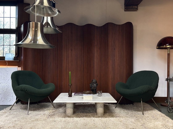 Image 1 of Paar "Egg" Lounge Chairs von Fritz Neth für Correcta, Deutschland, 1950er Jahre