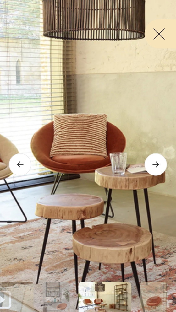 Fauteuil Pomax Garbo – Metal, Textile (photo 2 of 5)