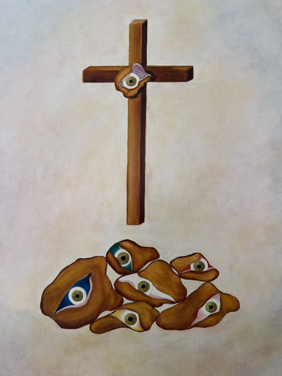 Beautiful original painting J. Robalo – 2005 – signed – José Robalo, Paintings & Drawings, Wood, Canvas (photo 3 of 8)