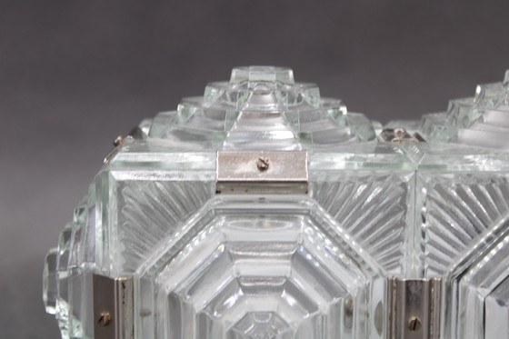 Image 1 of 1970 Brutalistische wandlamp met glas van Kamenicky Senov, Tsjecho-Slowakije