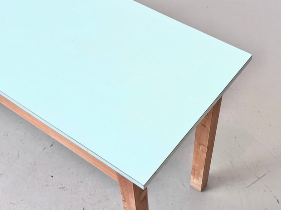 Scrivania Vintage con Piano in Resopal Verde Menta – Scrivanie, Wood (photo 10 of 16)