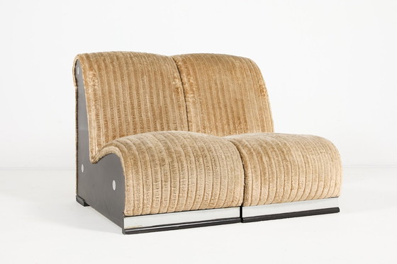 Image 1 of Conjunto de asientos italiano de estilo moderno de mediados de siglo, década de 1970.