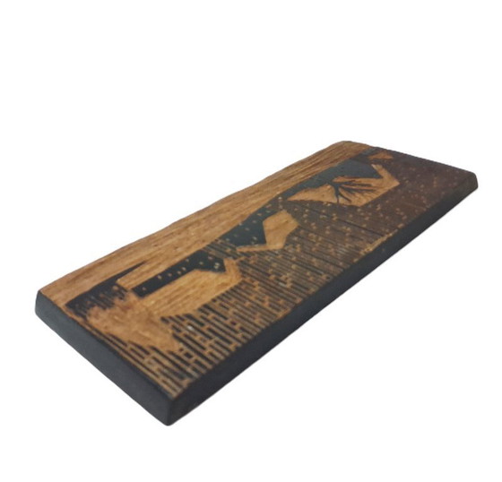 Image 1 of Pannello in legno intagliato a mano d'epoca