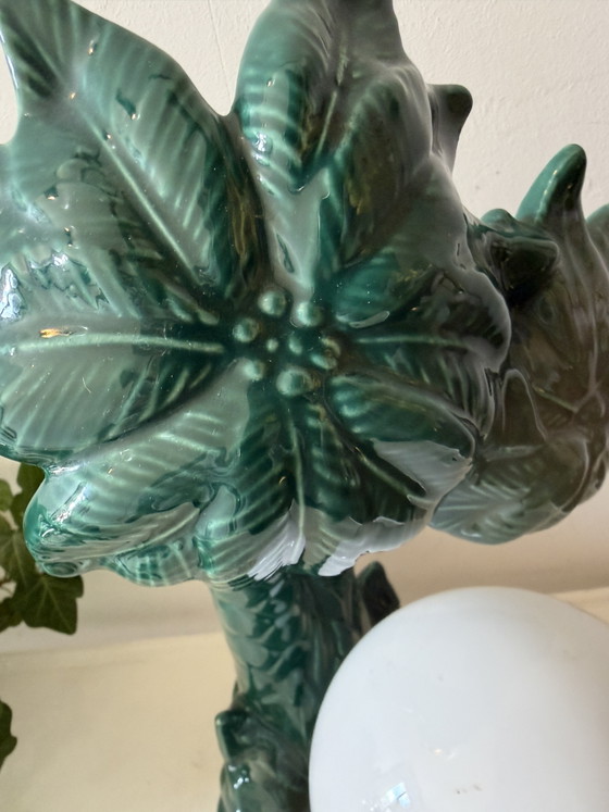 Lampe palmier avec globe blanc – Ceramic (photo 4 of 7)