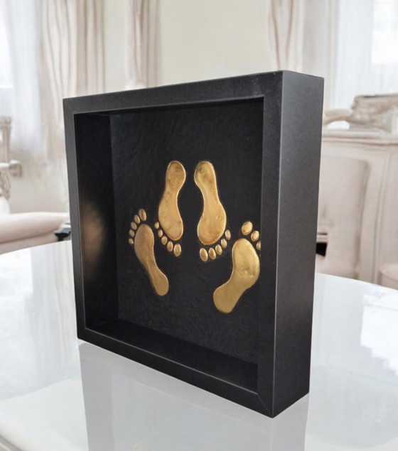 Image 1 of Emoticon erotico in oro placcato oro 23kt in una cornice in edizione limitata