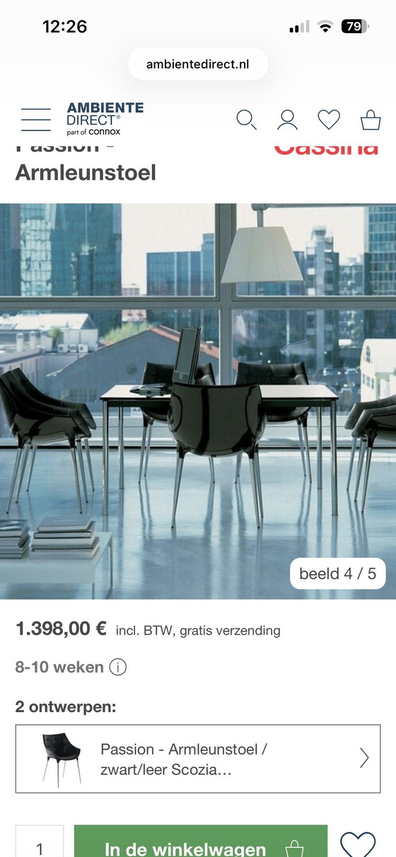 Image 1 of Cassina dining chairs model Passion