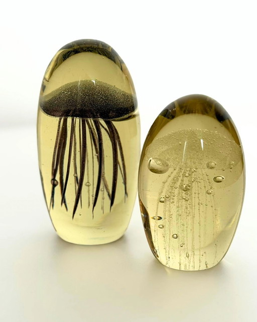 Jellyfish paperweights 