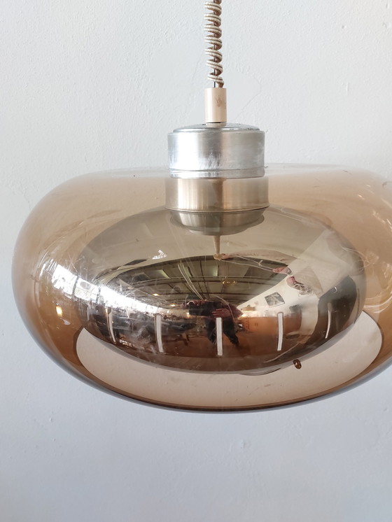 Image 1 of Lampe suspendue Space Age 70S Plexiglas / Chrome