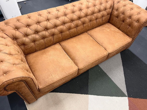 Chesterfield 4-Seater Leather Sofa