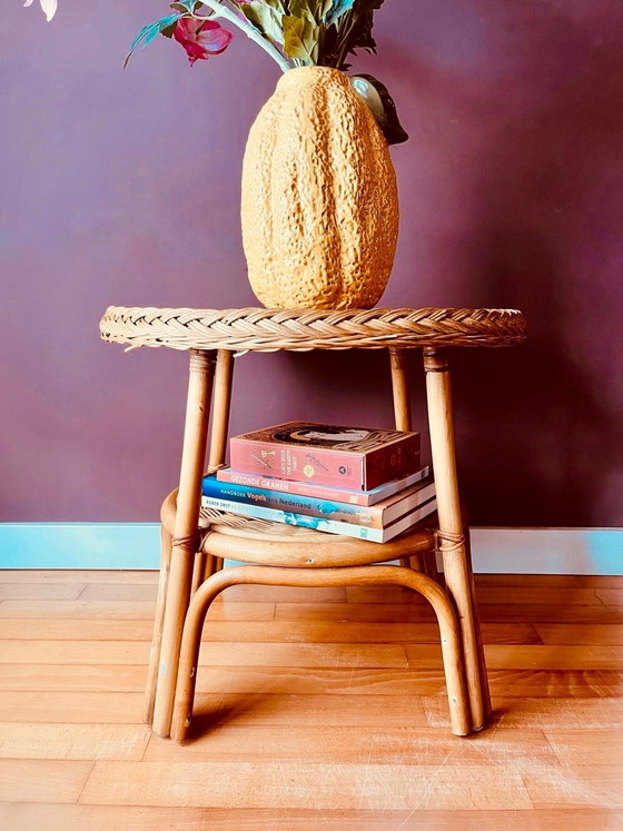 Image 1 of 💛Vintage rattan side table💛
