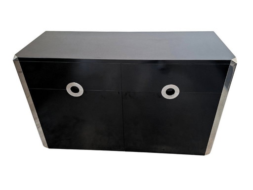 Aparador icónico de dos puertas "Alveo" de Willy Rizzo para Mario Sabot – Diseño de los años 70