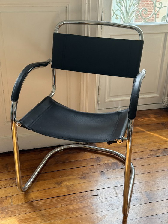 Marcel Breuer Style Cantilever Chair – Chairs and lounge chairs, Leather, Metal (photo 10 of 10)