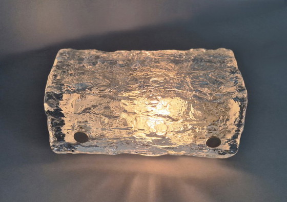 Image 1 of Lampada da parete Kaiser Leuchten in vetro ghiacciato, anni '60/'70, vintage Mid-Century