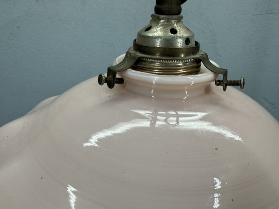 Image 1 of Lampada a sospensione antica Art Déco: vetro elegante e atmosfera senza tempo