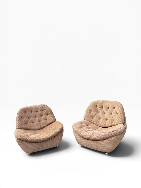 Set of 2 1970s Minotti Italy lounge chairs., Adjustable recliner chair (photo 8 of 13)