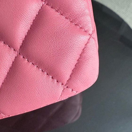 Image 1 of Chanel Classic Flap Medium - Special Valentine Edition 25cm Quilted Lambskin Pink Gold Hardware Series 19
