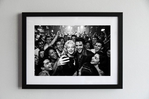 Printed and Framed Photo / Limited Edition / Marilyn and Elvis / Paris / Decorative Frame – fotografie, Other (photo 2 of 5)