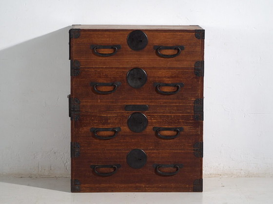 Antique Tansu Japanese chest of drawers - Meiji / Taishō period (c. ) #43 – Iron (photo 28 of 40)