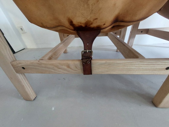 Image 1 of Rare set of two Italian handcrafted safari armchairs designed by Carlo Hauner, exclusive for Forma (Mompiano Brescia)