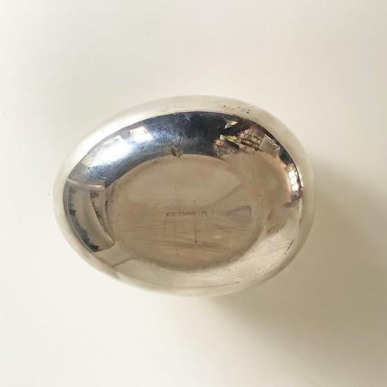 Image 1 of Carl Cohr Modernistische Eivormige Zilveren Bloemenvaas 1950