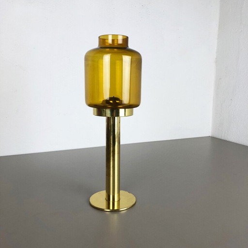 Chandelier vintage en métal massif et laiton par Hans Agne Jakobsson, Suède 1950