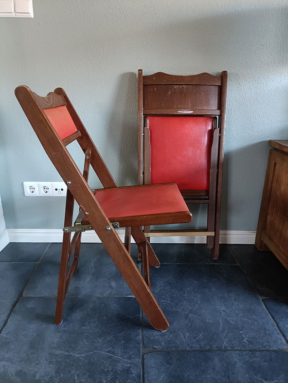 Image 1 of Vintage Folding Chairs 1950s