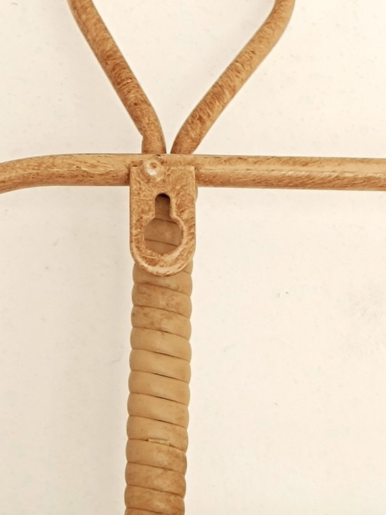 Image 1 of Portemanteau imitation rotin a 4 parères doubles