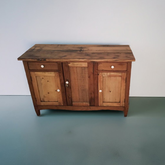 Image 1 of Base de cómoda de pino rústico, sur de Italia, finales del siglo XIX