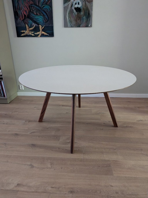 HAY - Copenhague CPH25 Round Table Ø 140cm Walnut – eettafels, Wood