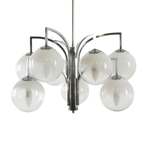 Chandelier, Murano glass, Italian design, 1970s, manufactured in Italy