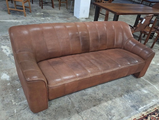 De Sede DS44 Buffalo Leather 3-Seater Sofa, Switzerland 1970s